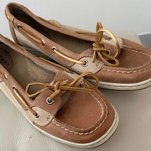 Sperry Women's Brown and Cream Loafers